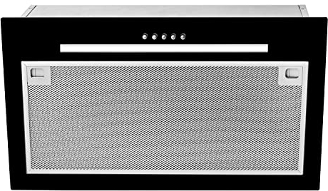 Teka GFG 2 - Campana Extractora, Integrable en Muebles, 3 Velocidades, Frente Cristal, Iluminación LED, Mandos Pulsantes, Color Negro