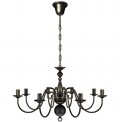 vidaXL Kronleuchter Metall Antik 8-flammig Pendelleuchte Deckenlampe Lüster