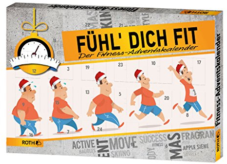 Roth R80245 Fühl Dich Fit Adventskalender, verschiedene Materialien, Farbe, 50 x 35 x 4 cm