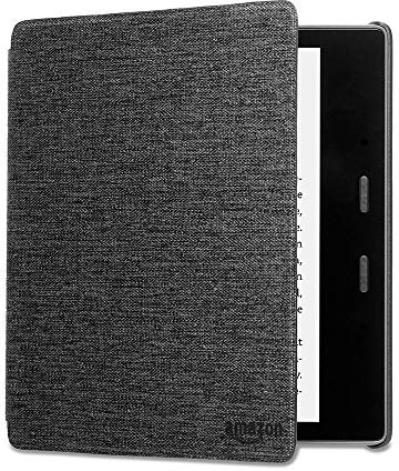 Kindle Oasis Water-Safe Fabric Cover, Charcoal Black — Compatible with 9th (2017 release) and 10th generation (2019 release)