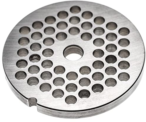 vhbw piastra forata 32 per tritacarne - diametro fori 8mm, foro centrale 13,4mm, acciaio inox