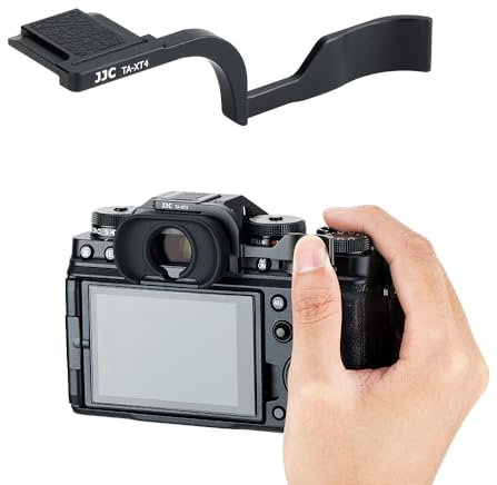 JJC Metal Hot Shoe Mount Thumbs Up Grip for Fujifilm X-T4 and X-T3 DSLR Camera Hand Grip, Thumbs Up Grips Better Balance & Grip Convenience