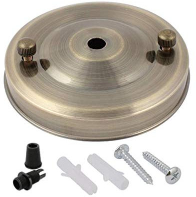 Icole Rosace de plafond vintage en métal, bronze