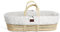 The Little Green Sheep Natural Quilted Moses Basket and Mattress, Dove
