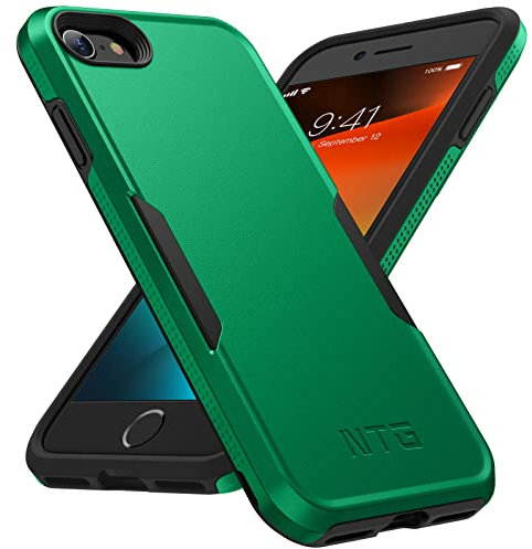 NTG Shockproof Designed for iPhone SE 2022/3rd/2020,iPhone 8/7 Case, Heavy-Duty Tough Rugged Lightweight Slim Protective Case for iPhone SE/8/7-Forest Green
