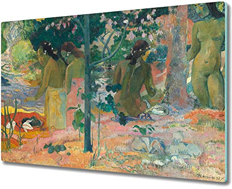 Coloray 80x52 Hackbrett Küchenbrett Kochplattenabdeckung Schneidebrett Herdabdeckplatte - Verlorener Eden Gauguin