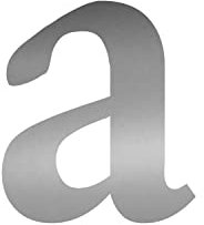Buchstaben-Aufkleber a in silber I Serifen I Höhe 10 cm I selbstklebende Haus-Nummer Ergänzung, Buchstabe zum Aufkleben für Außen, Briefkasten, Tür I wetterfest I kfz479a