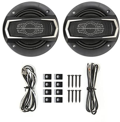 Elprico Car Coaxial Speakers, 2 Pcs 300W 4 Inch Stereo Speaker Vehicle Speaker Car Audio Coaxial Speaker for All Car Audio Systems