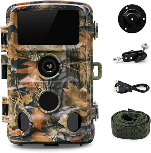 JOH Wildkamera 32MP 1520P (2,7K), Wildkamera mit Bewegungsmelder Nachtsicht, 0,2s Auslöser, IPX5 wasserdichte, Wildtierkamera für Wildtier Scouting im Freien,Überwachung