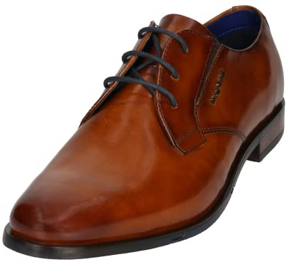 bugatti Men's Business Shoes, Men's Lace-Up, Cognac 6300, 7.5 Men