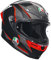 AGV K6 S Slashcut Integralhelm (schwarz/grau/rot), M (57)