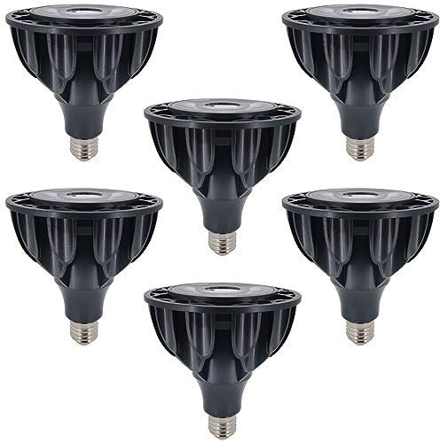 TPMAFF PAR38 Flutlicht-LED-Lampe, 25 Watt, COB-Wachstumslichter (entspricht 200 Watt), 2500 Lumen Strahler, 36° Abstrahlwinkel, AC 85 V–265 V, E27-Sockel, Nicht dimmbar (6 Stück)