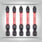 5X Bull Bits 50mm PZ2 Impact Screwdriver Bits Set – Pozi Pozidriv, Shock Zone, S2 Steel, Torsion Zone