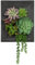 Tenture murale artificielle 3D à suspendre avec plantes succulentes dans un pot en bois pour la décoration intérieure, le mur de la console de cuisine de style campagnard, intérieur et extérieur,