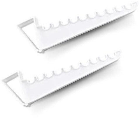 JOROBA Over The Door Hangers Hook 2 Pack - White - Space Saving Back of The Bedroom Door Hooks for Clothes, Coat and Towels. Easy to Hang up to 10 Ironed Clothes neately with 1 overdoor Hanger.
