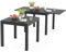GIANTEX Gartentisch 80-160 cm Ausziehbar, Terrassentisch Outdoor Wetterfest aus Aluminium, Garten Esstisch Rechteckig für 4-6 Personen, Ausziehtisch 80/160 x 80 x 75 cm für Garten Balkon Terrasse