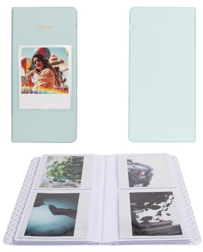 Rieibi Fotoalbum für Fujifilm Instax Wide210/Wide300/Wide400 Kamera, Album für Polaroid, 8,6 x 10,9 cm breit, 64 Taschen, Fotoalbum für Instax Wide 400 Album, für Polaroid Album Fotospeicherung