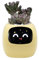 Odpaltoy Smart Plant Pot with Expression, AI Smart Planter Robot for Indoor Decoration, Yellow