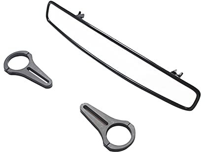 Espejo de carrera con vista trasera ancha ATV UTV, abrazadera de 1,75 for todas las barras antivuelco de 1,75 CeXaoYg