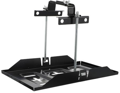 Healifty Battery Holder Auto Battery Bracket Car Storage Rack Easy to Install Material Car Rack