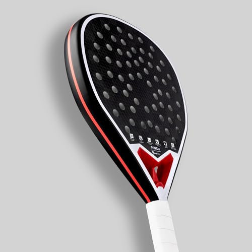 VIBEPADEL Torch Pala de Padel Intermedia Avanzada para Potencia, Precisión y Rendimiento | Raquetas de Padel para Adultos con Marco de Carbono y VIBE EVA P-CORE | Pala de Pádel