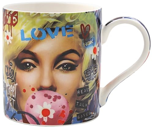 Lesser & Pavey Urban Art Blonde Bombshell Mug | Hot & Cold Drinks, Fine China, Home & Office, Comfortable, Easy-To-Hold