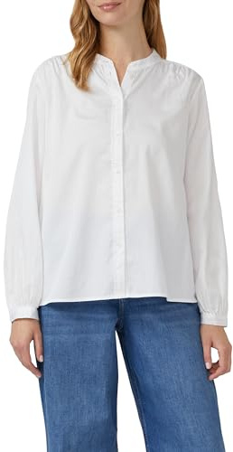 s.Oliver Stehkragen-Bluse aus leichtem Baumwoll-Satin