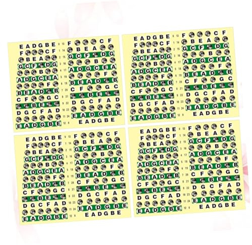 Toddmomy 10 Stück Teiliges Transparentes Gitarren Griffbrett Noten Aufkleber Langlebige Fretboard Labels für Schnelle Akkord und Tonleitererkennung Geeignet für Akustische und Elektrische