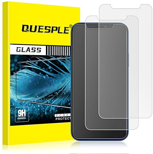 QUESPLE [2 Stück] Matt Panzerglas für iPhone 12/12 Pro, Anti-Fingerabdruck, Blendschutz Matte Schutzfolie, Anti-Kratzen, Ultra-klar Gehärtetem Glas Displayschutzfolie
