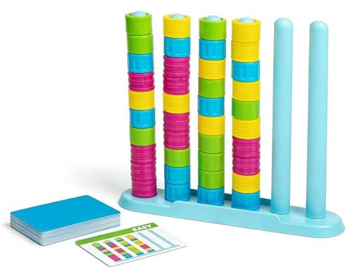 OLYGEE Color Stack Challenge Game, 2026 Upgraded Wooden Stacking Puzzle with 60+ Logic Challenges for Family, Adults & Kids - Speed and Strategy Matching Games for Game Night Gatherings (1pcs)