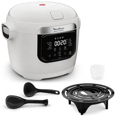 Robot de cocina Moulinex Multicook Basic, 1000 W, blanco, MZ700BF0