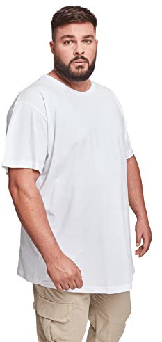 Urban Classics Herren Geformtes langes T-Shirt, Weiß, XS