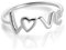 jewellerybox Sterlingsilber Love Herz Ring Größe 50 (Erhältlich 48-65)