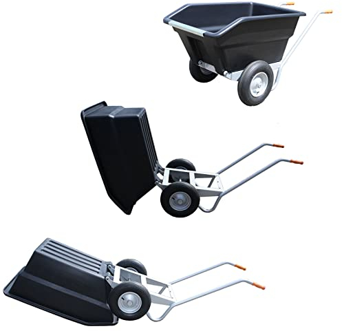 Foxwinkel Tipper255 Kippkarre Hofkarre Mistkarre Großmulden-Kippkarre 260 Liter 200 kg Traglast Silber/ Grau