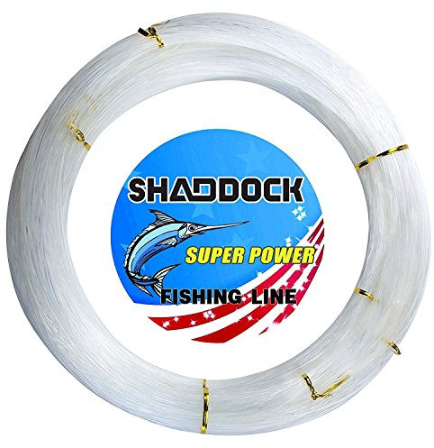 Monofile Angelschnur, 1,7 m, 6,4 kg Nylon-Mono-Angelschnur – Super starke Monofilament-Angelschnur für Salzwasser/Süßwasser, farblos, 1.1mm/149lb