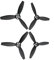 Unbekannt 2 Paar Carbon Schwarz Cw CCW 3 Blätter Propeller für Papagei Bebop 2 - Schwarz