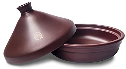 siqur salute Tajine Professionale in Ceramica Zisha, 100% Atossica, Diametro 22 o 26 Cm (26 Cm)