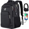marcello Laptop Backpack with USB Charging&Headphone Port,Anti-Theft Business Backpack with Breathable Padded Shoulder Strap,Water Resistant Computer Rucksack for School/Work/Travel