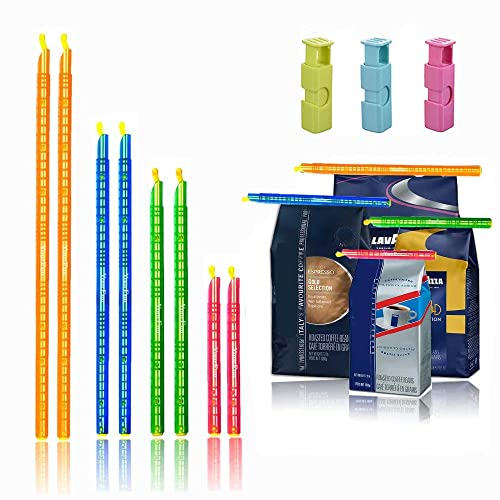Netume Verschlussclips für Beutel,11 Stück Plastik Tütenclips/ Verschlussklammern/Klipps für Tüten/Tütenklammern für Lebensmittelaufbewahrung,Kaffeebohnen,Brot,Tüten Clips für Gefriertruhe,Groß,Klein
