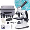Monocular Microscope 40X-2000X Magnification for Students Adults,Dual LED Illumination Beginners Children Microscope with Kits,Phone Adapter,Carrying Case,AC Adapter,15 Slides for Lab Class Study