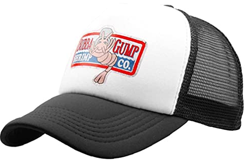 Zonster Unisex-LKW Baseball Mesh Cap Adjustable Snapback Bubba Gump Shrimp Baseballmütze Bestickte Kappen Schwarz
