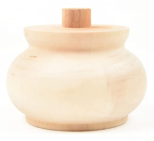 Holzando Holzfüße für Möbel aus Erle ø110 - naturbelassenes Holz - ideal für Restauration & Reparatur - Möbelfüße Holz in Verschiedene Größen & Materialien erhältlich