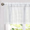 TOPICK 1 Schal H 40 x B 140 (cm) Scheibengardine Weiß mit Spitze Transparente Gardine Lace Bistrogardine Küche Kettenwirken Stores Halbtransparent Lichtdurchlässig Vorhang für Klein Fenster