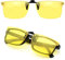 CREYESTAL Polarisiert Nachtfahrbrille Clip für Brillenträger, Überzieh Nachtsichtbrille für Autofahrer, Ultraleicht, Herren, Damen