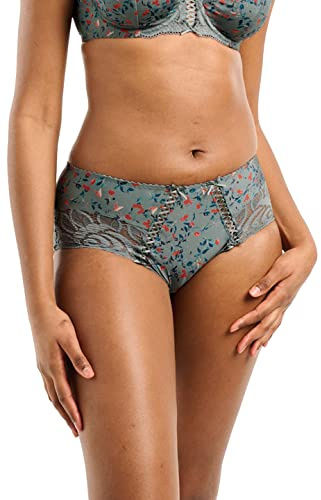 sans Complexe, Shorty Modèle Amélie Print, avec Dentelle Graphique, à l'arrière Un imprimé très Tendance, pour Femme, Imprime Floral Bleu/Tandori Spice, 46-48