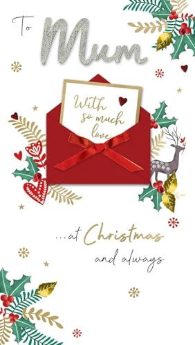 To A Very Special Mum Embellished Christmas Card Hand-Finished Champagne Cards XCDC384