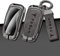 ACSUZ Auto Schlüsselanhänger, für Tesla Model S Model 3 Model X Model Y Car Key Chain Schlüsselbund Innenraum Styling Zubehör with Logo,Grey-A