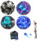 YiJiuBa 4 Bällen, Mond Ball,7cm Hohe Springender Gummiball Sprünge Jumpball Mondball, Space, Bounce, Jump Ball Galaxy, Coole Moonballs für Kleinere Kinder, für Drinnen Als Auch Draußen