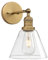 Pathson Industriel 180 degrés Ajustable Applique Murale, Cône Abat-jour en Verre Lampe Murale, Vanité Éclairage mural pour Salle de bain, Cuisine, Chambre à coucher (Antique)