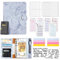 Budget Planner Deutsch mit Taschenrechner A6 Budget Binder Cash Stuffing Finanzplaner Sparchallenge Budgetplaner Geld Organizer Sparbuch Geldplaner Haushaltsbuch mit Geldfächer (Marmor Blau)